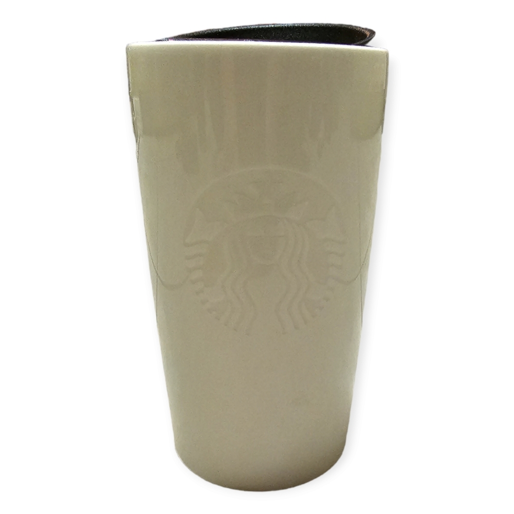 Starbucks Embossed Siren Mermaid Ceramic Tumbler with Black Lid 2020